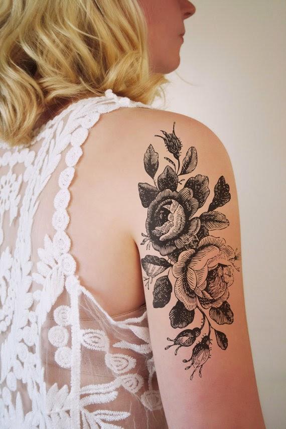 rose temporary tattoo