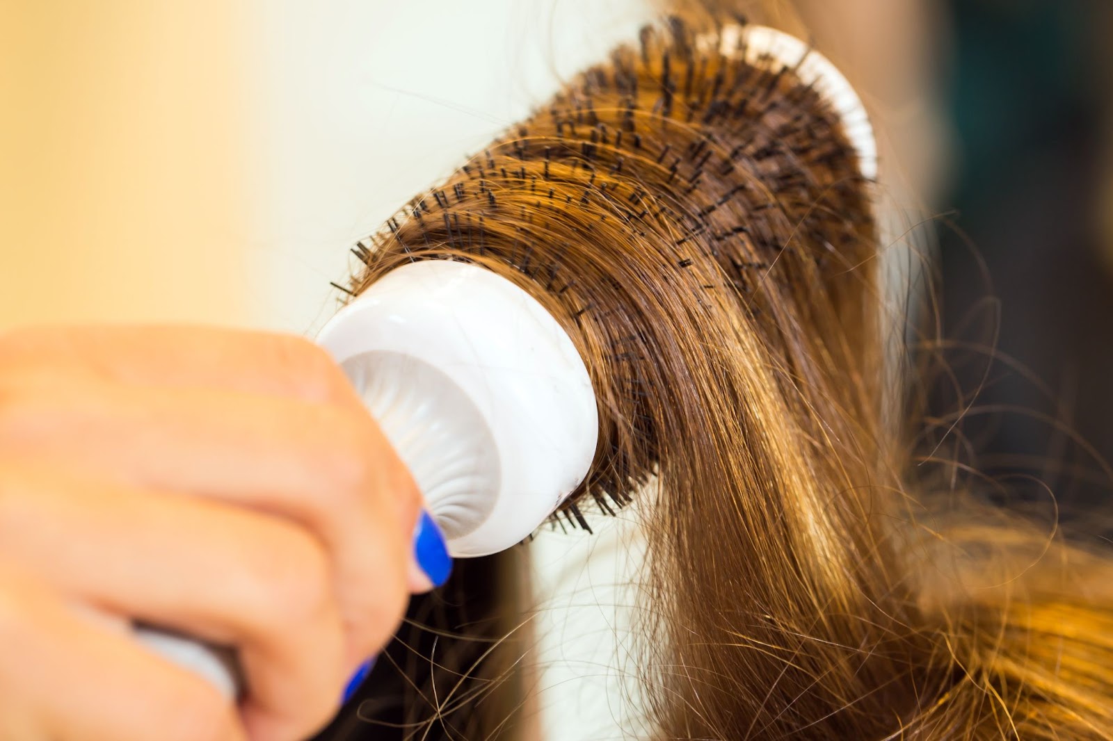 Woman at a hairdresser