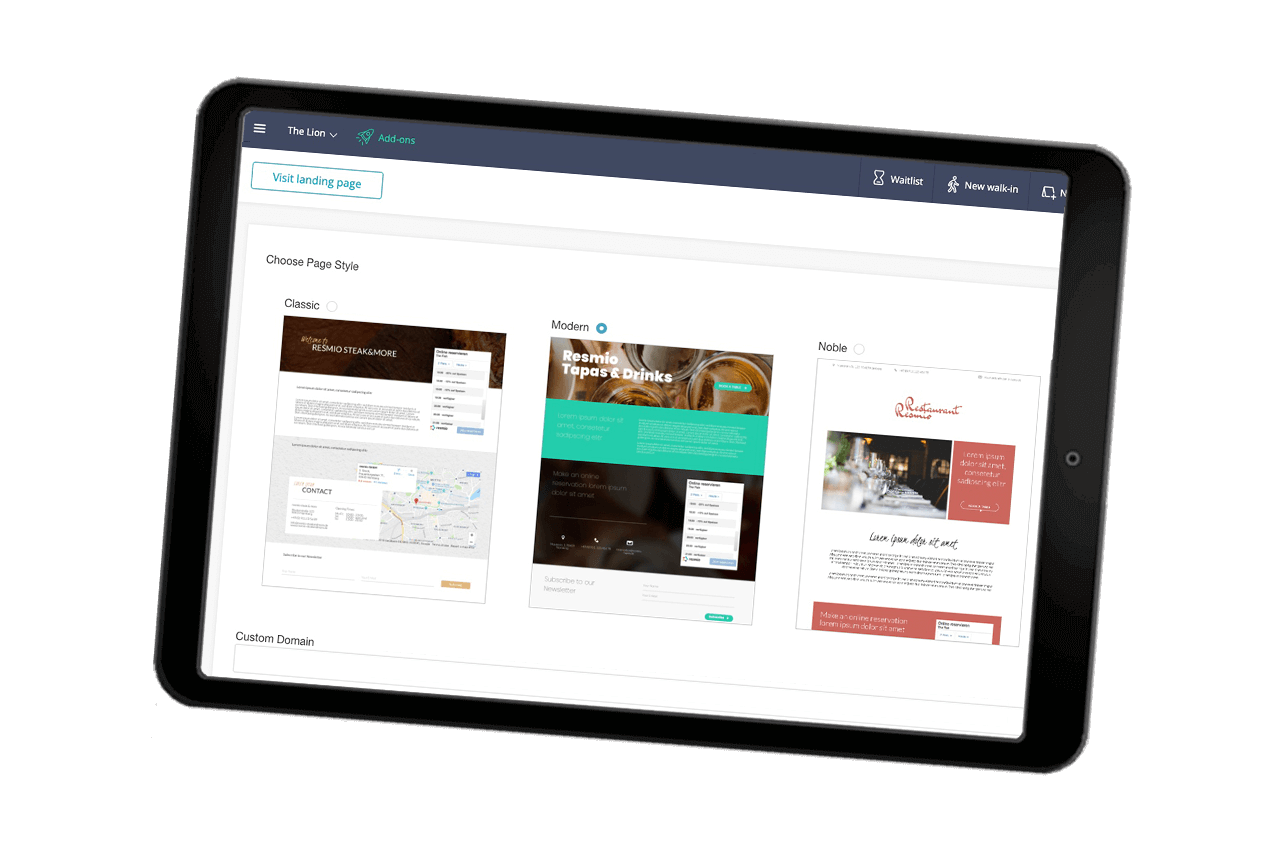 resmio dashboard