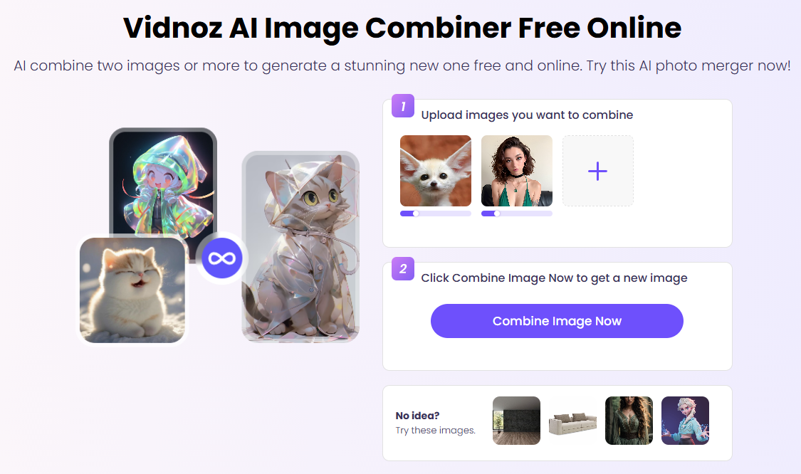 How to Use Vidnoz AI Image Combiner