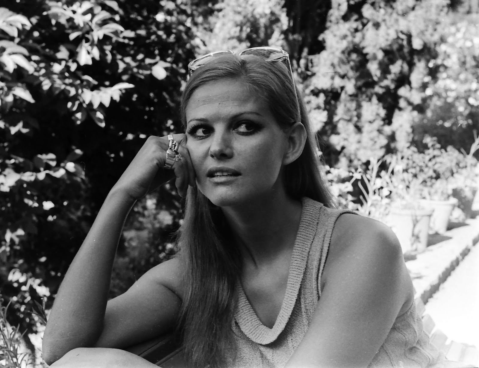 Claudia Cardinale during a visit to the Alhambra on January 1, 1968, Granada, Spain. | Source: Getty Images