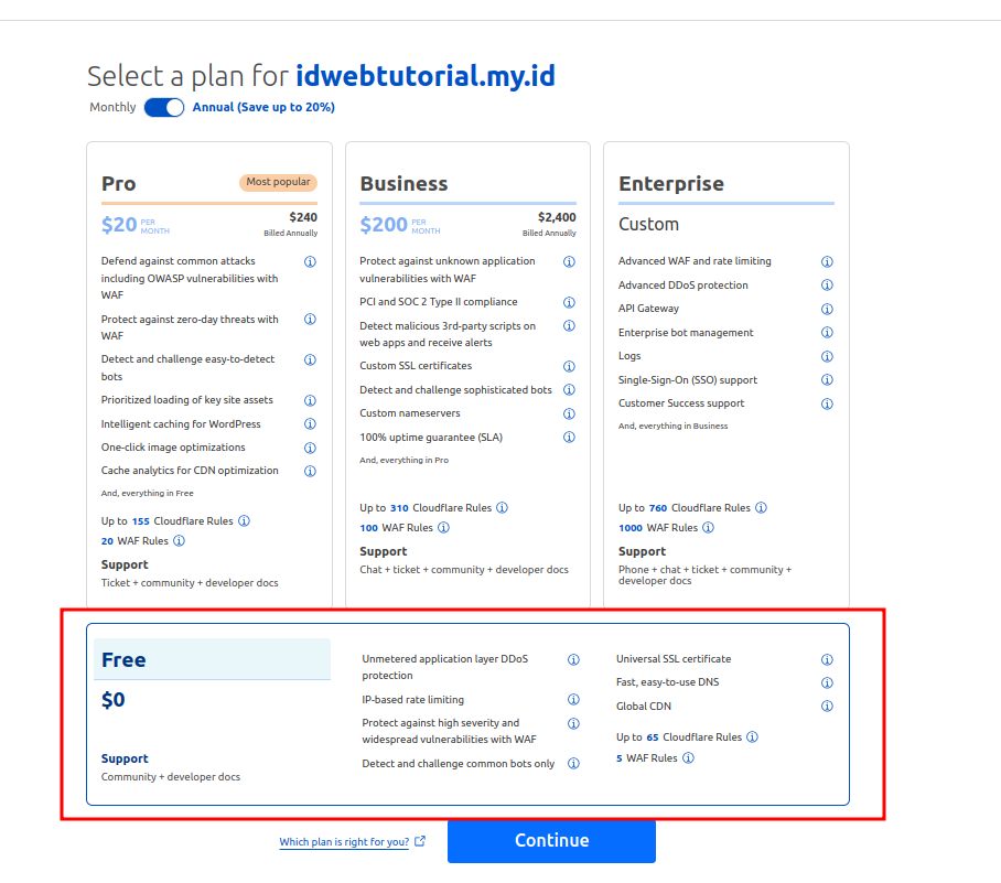 Cara Setting Domain di Cloudflare