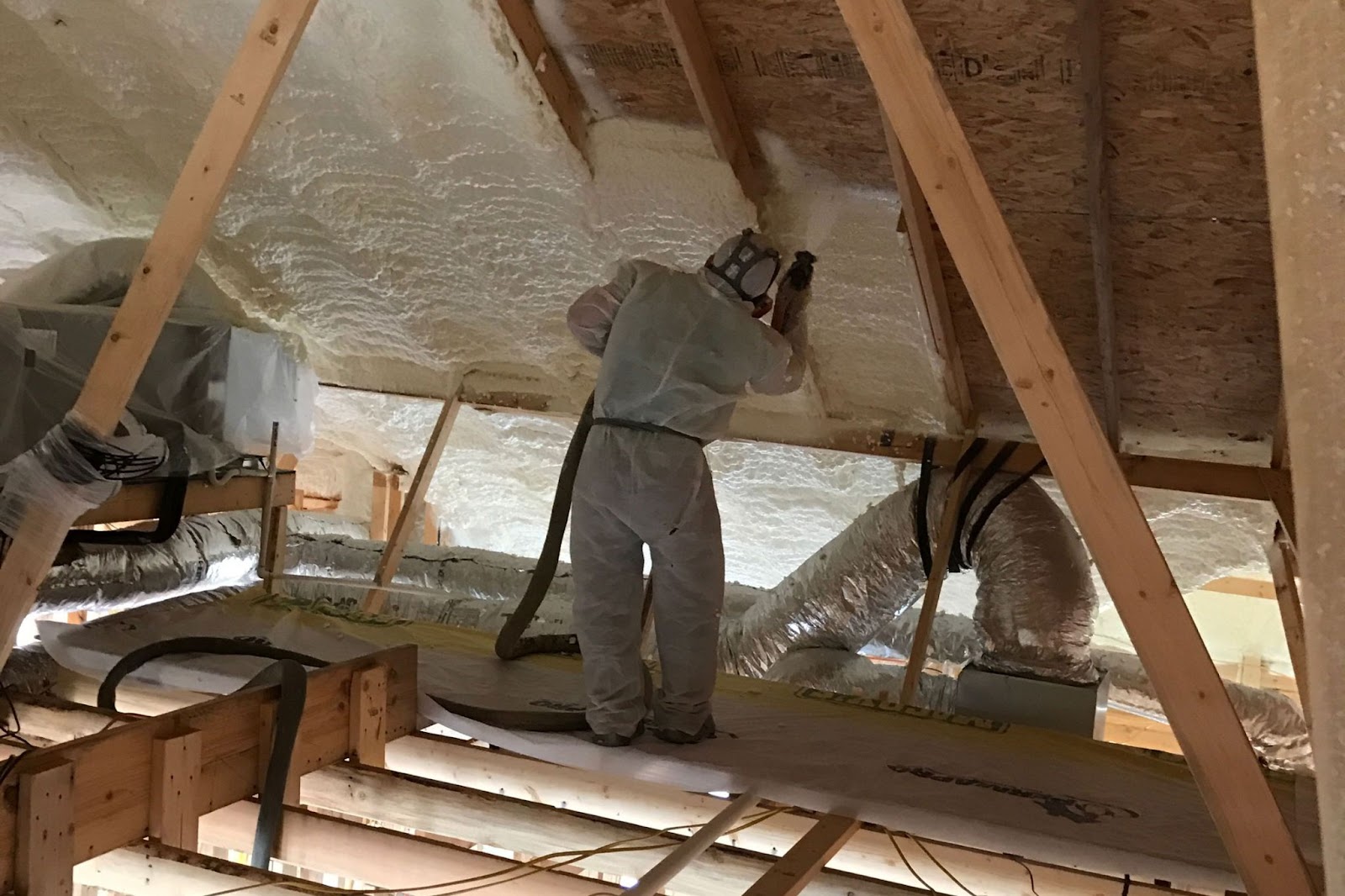 Open-cell spray foam insulation