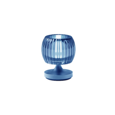 A blue glass candle holder

Description automatically generated