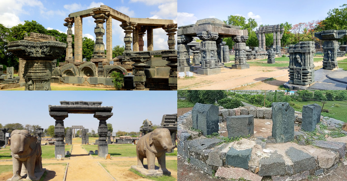 Warangal fort pillars and architecture