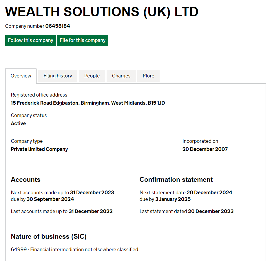 Wealth Solutions Limited: отзывы юзеров. Надежен ли этот агент?