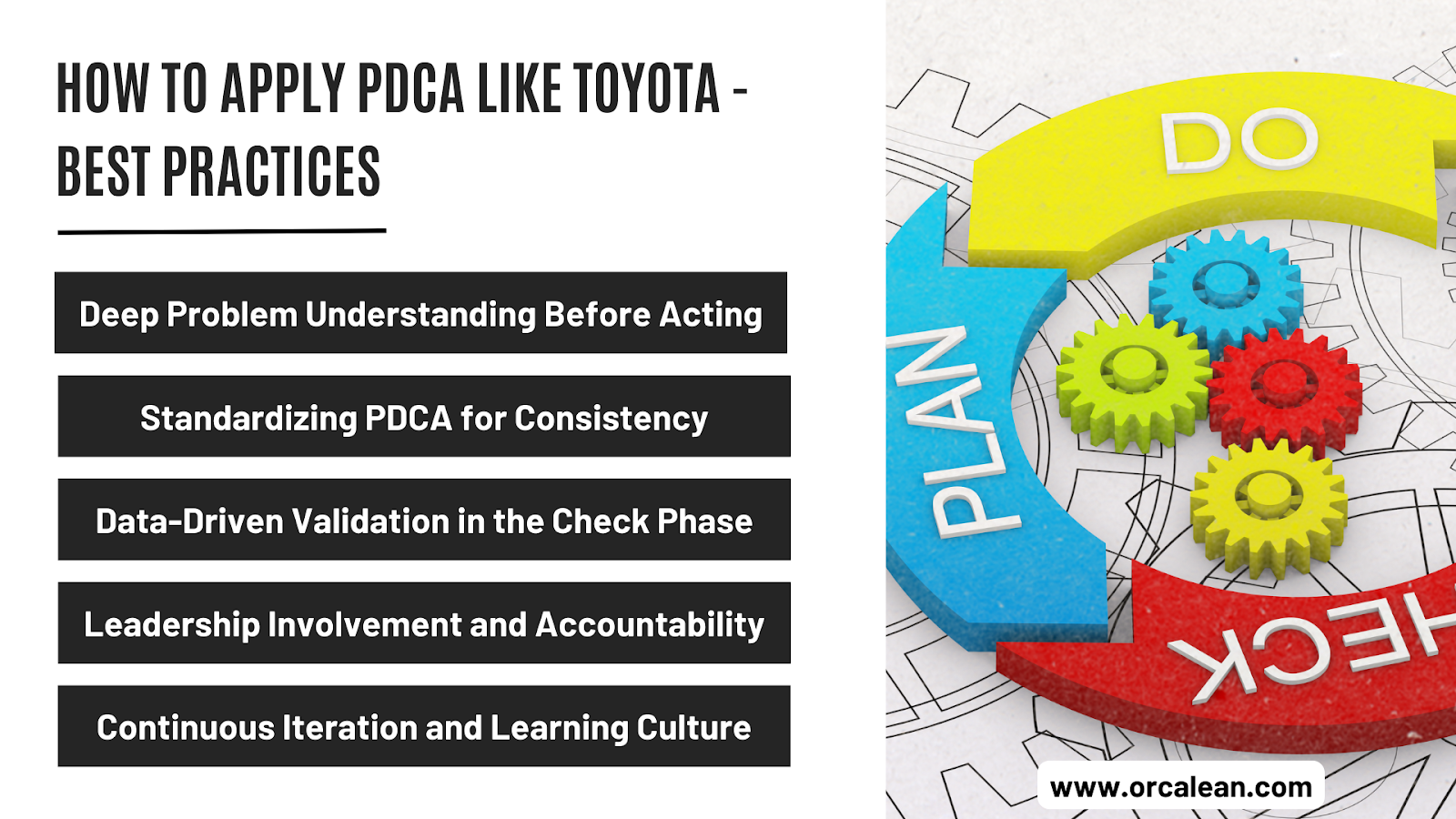 how to apply PDCA