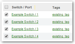 Tag all the selected ports