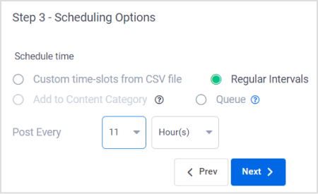 choose from scheduling options