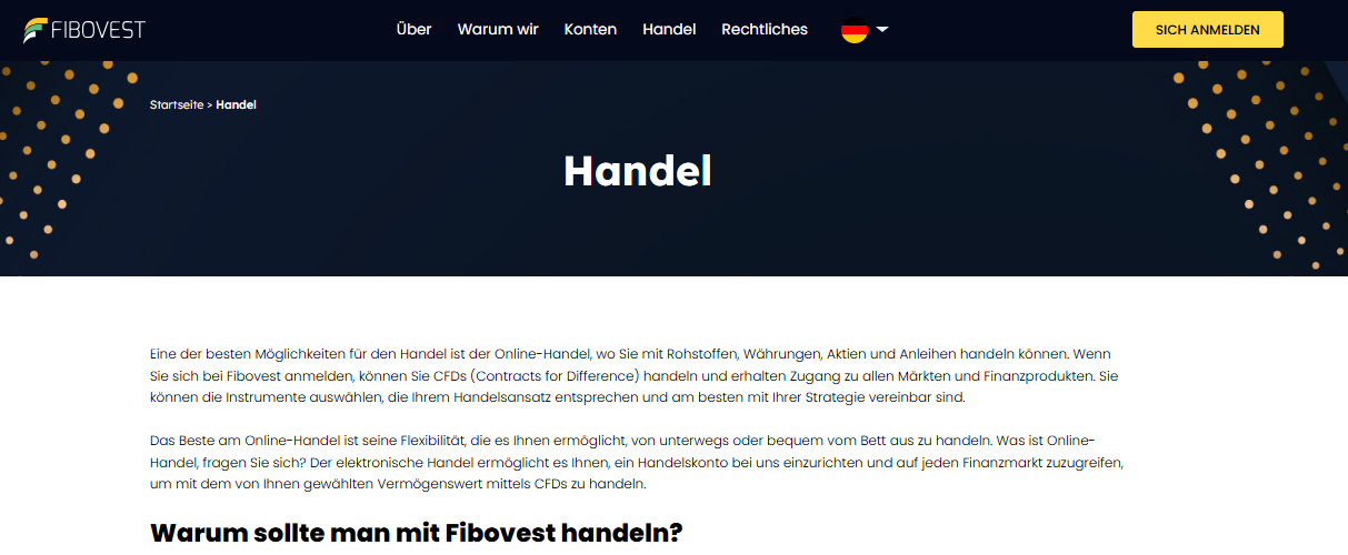 Fibovest.com Bewertung: Die Dynamik einer modernen Handelsplattform enthüllt