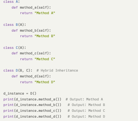 Hybrid Inheritance Example