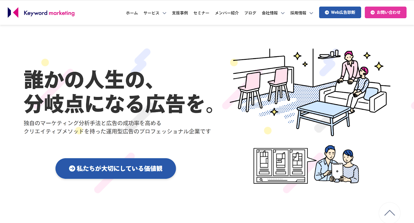 株式会社キーワードマーケティングのサイトトップページ