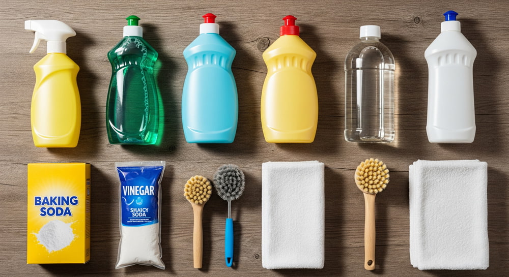cleaning supplies of outdoor cushion