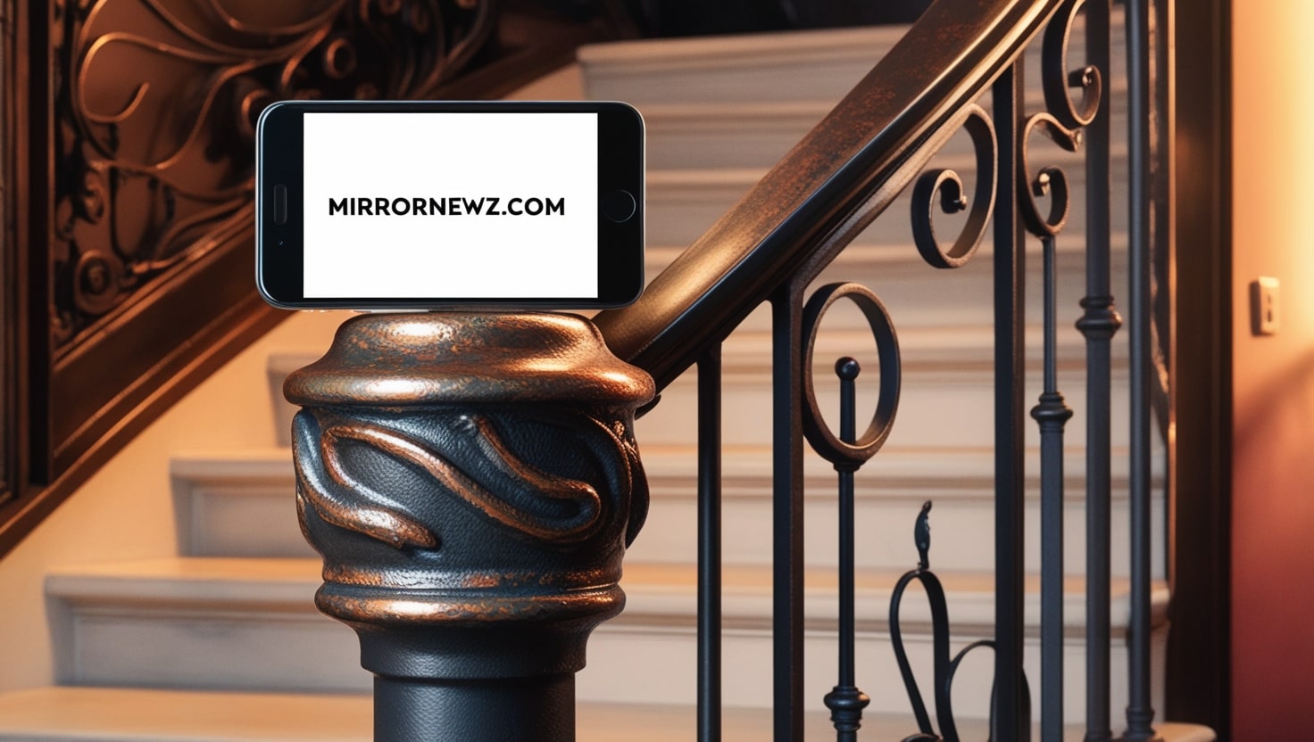 Round Iron Newel Post J