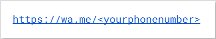 WhatsApp short link