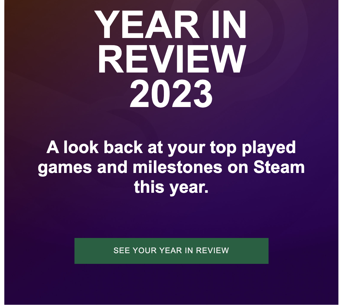 new year email marketing idea from steam