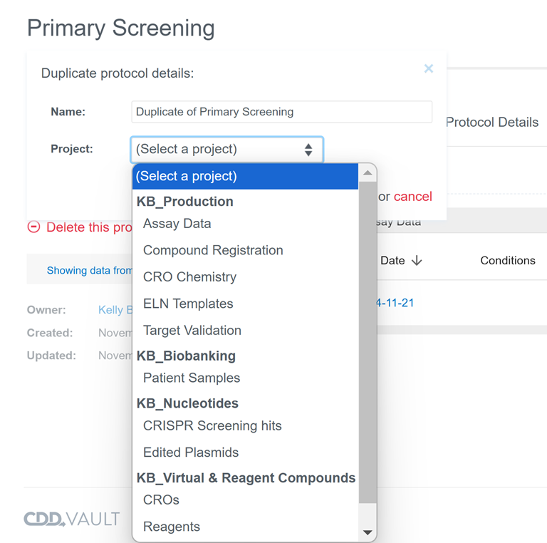 Copy protocols across vaults