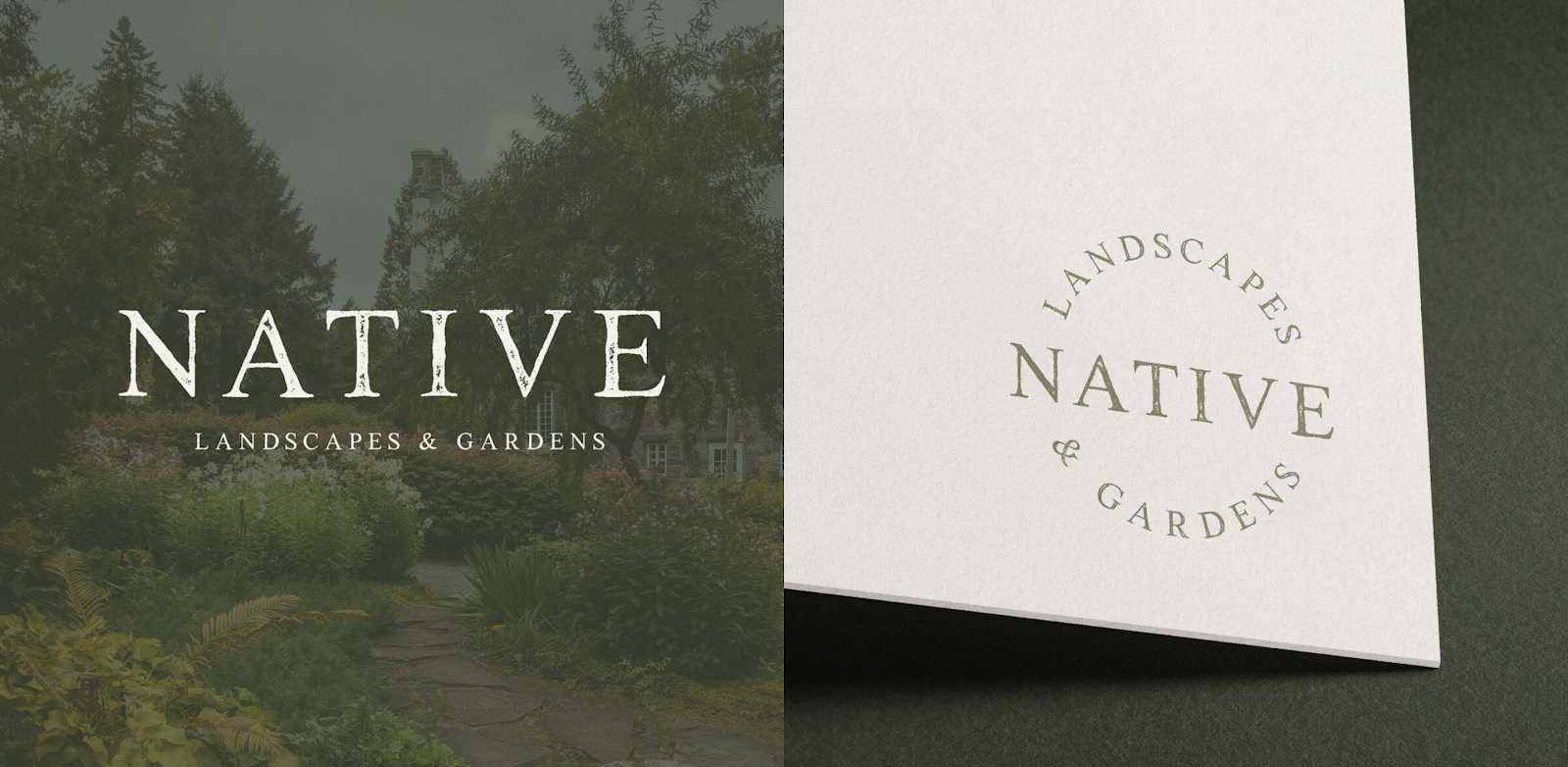 Native Landscapes & Gardens as an example of earthy branding. 