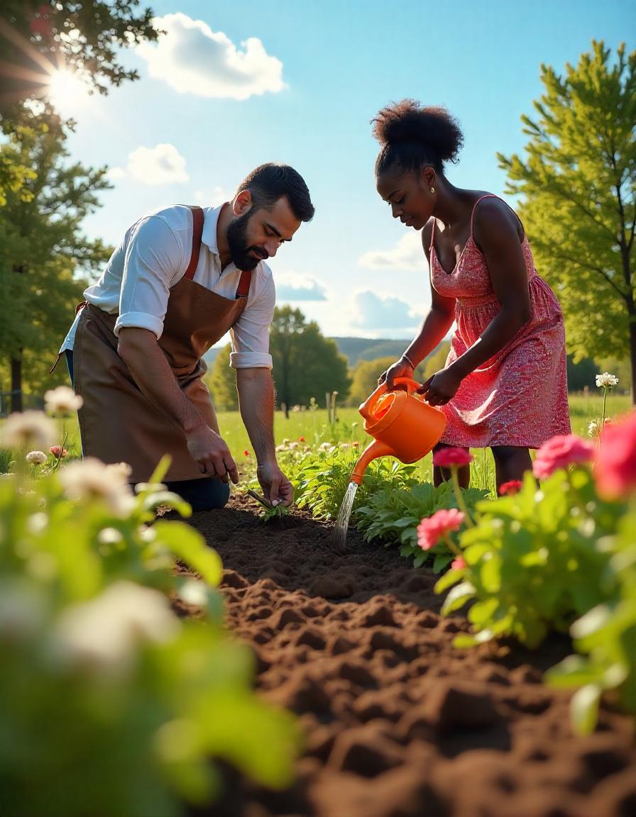 preparing the soil for EZ straw seeding mulch for your vegetable garden