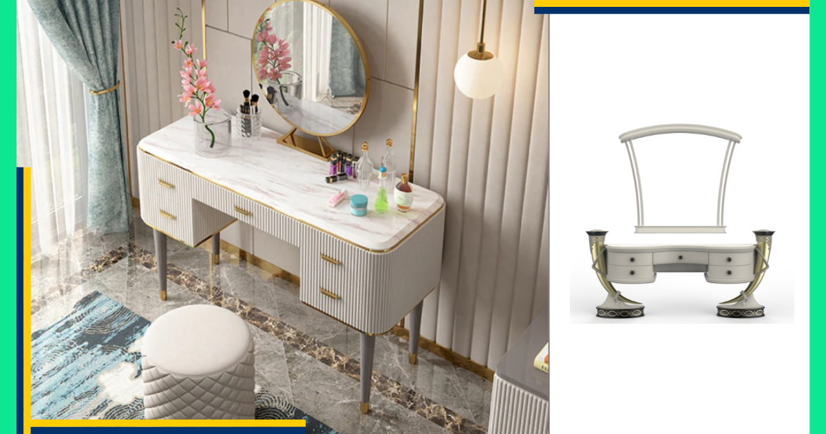 Luxury Marble-Top beauty Table