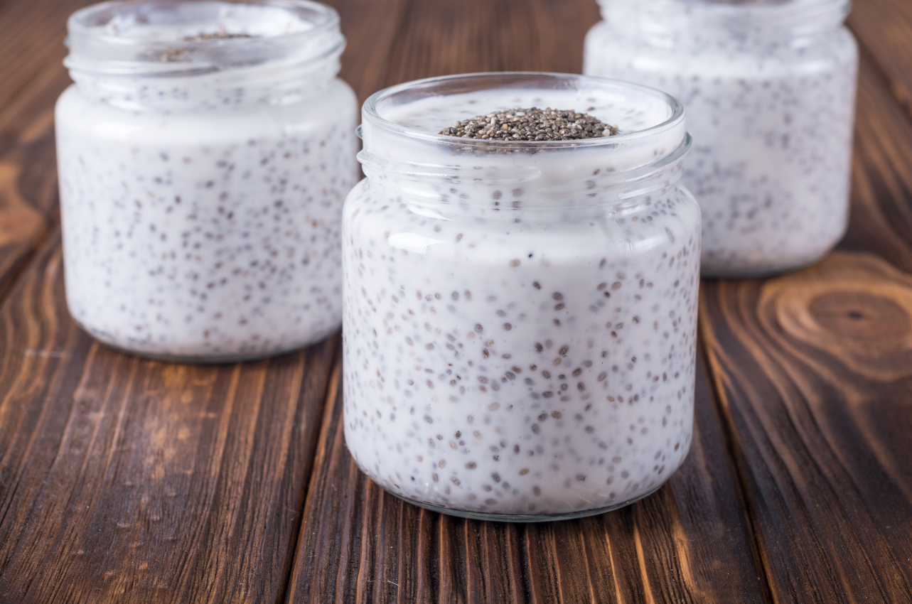 3 jars of chia pudding // Healthier Veterans Today