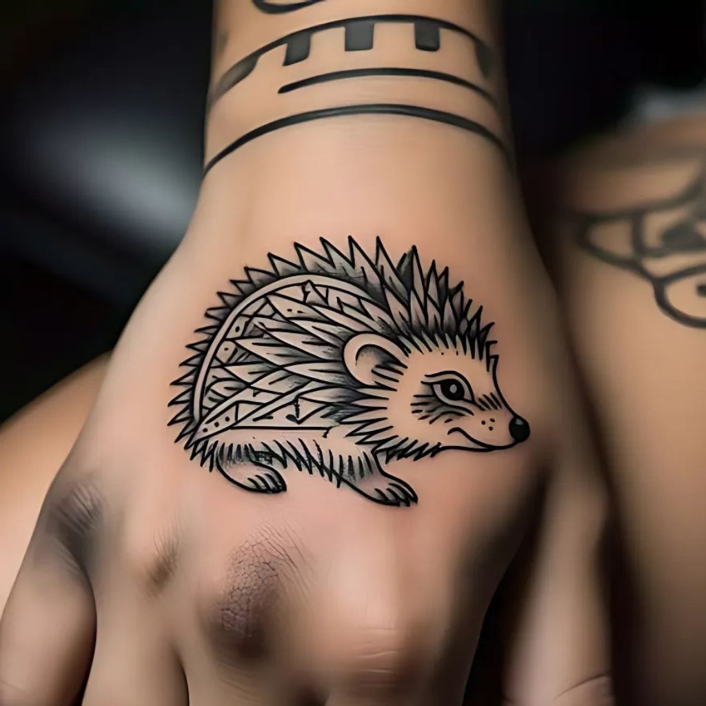 Tribal Hedgehog Tattoo