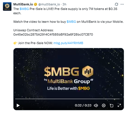 MultiBank $MBG Presale, क्रिप्टो का बड़ा मौका अब आपके पास 