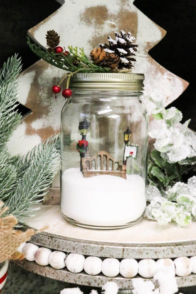 Mason Jar Snow Globe