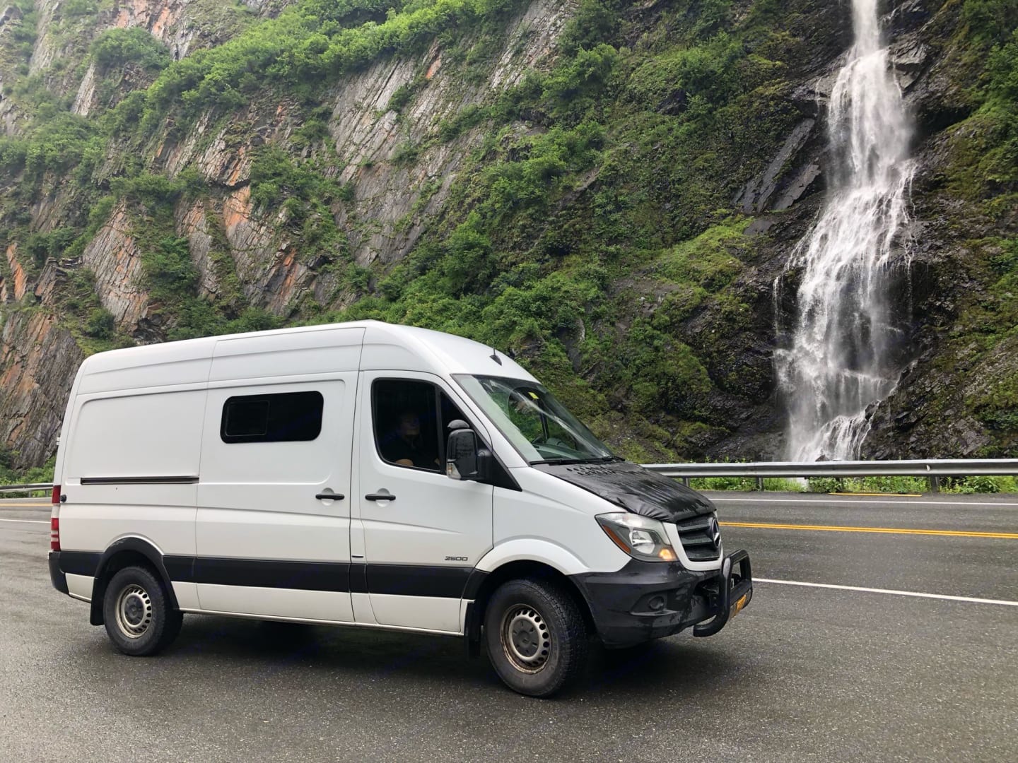 Campervan on highway