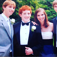 Ethan Slater and Lilly Jay with friends at prom.