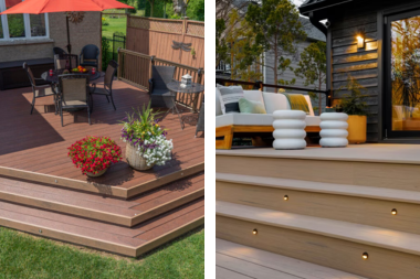 trunorth vs trex composite decking an honest review outdoor living spaces with stairs and riser lights custom built michigan