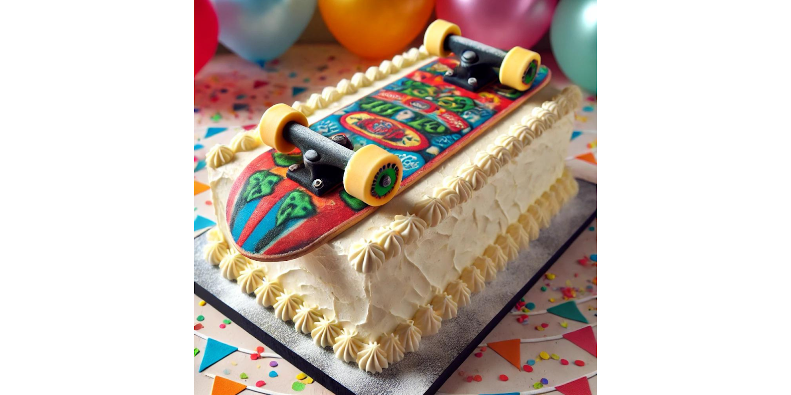 1. Classic Skateboard Cake