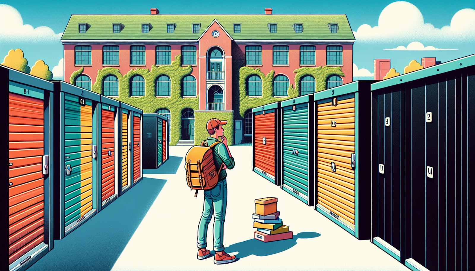 A student exploring self storage solutions for college students.