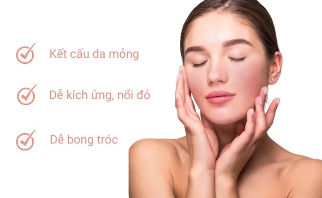 Loại da có phản ứng mạnh mẽ với các yếu tố từ môi trường