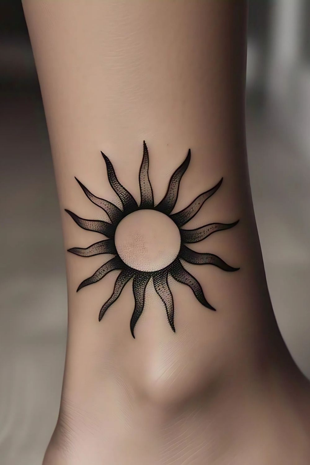 Sun Ankle Tattoo