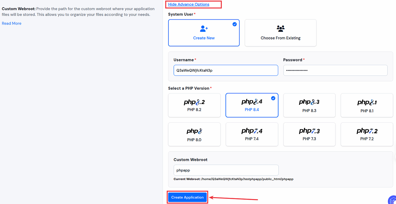 Create an Application