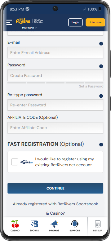 Betrivers registration