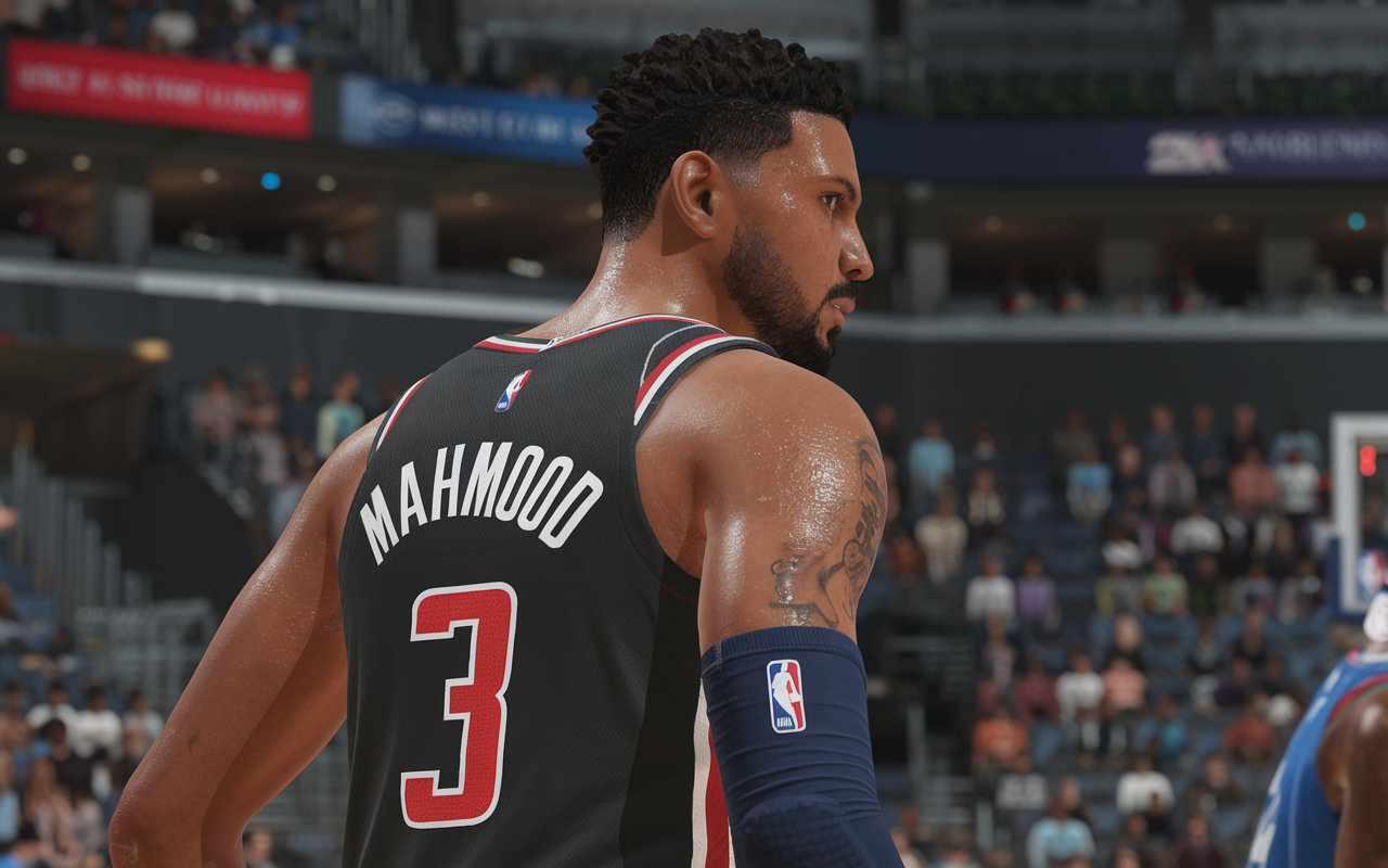 Wizards Black Jerseys Mahmood NBA 2K