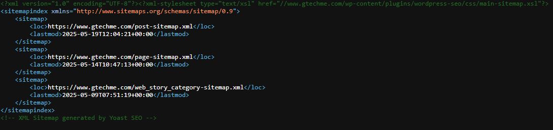 XML sitemap