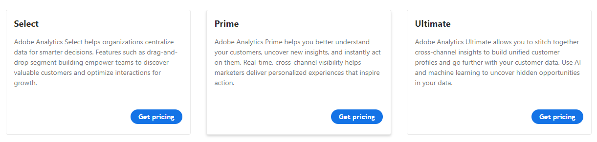 Adobe Analytics pricing