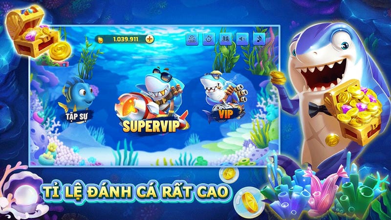 Giao diện phòng chơi đa dạng trong bắn cá 3D GEM88
