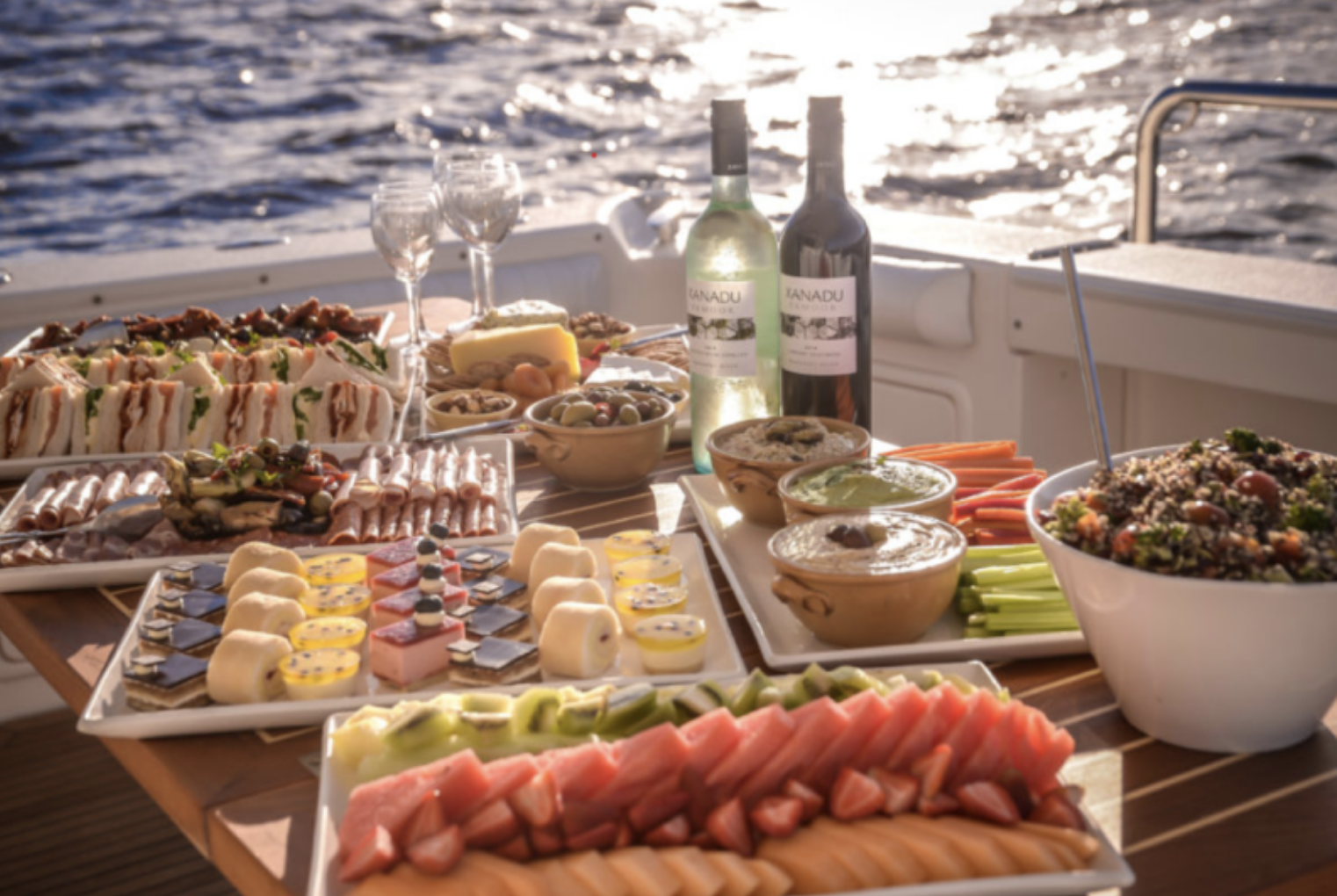 Catering company on a yacht