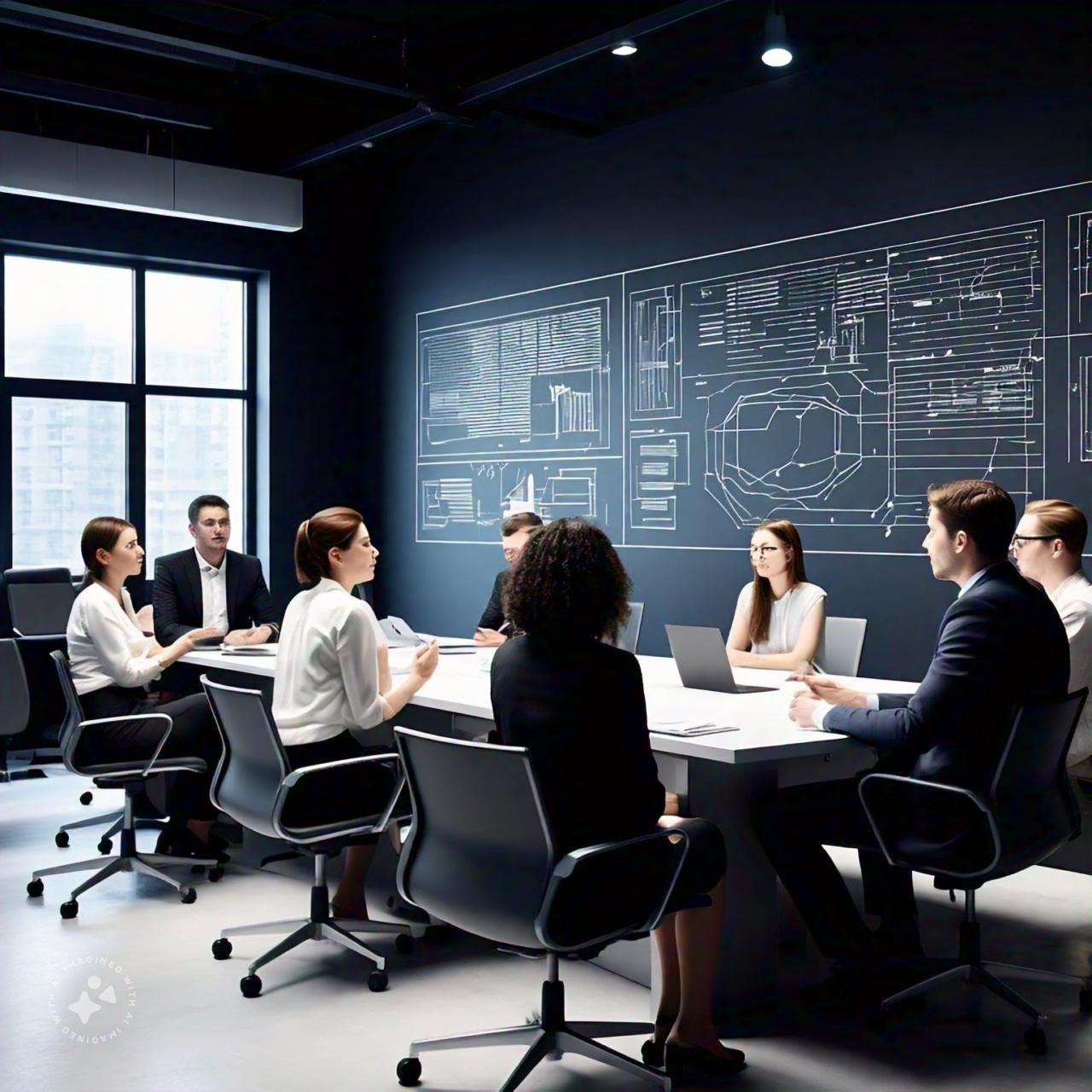 A group of people sitting around a table<br />
<br />
Description automatically generated