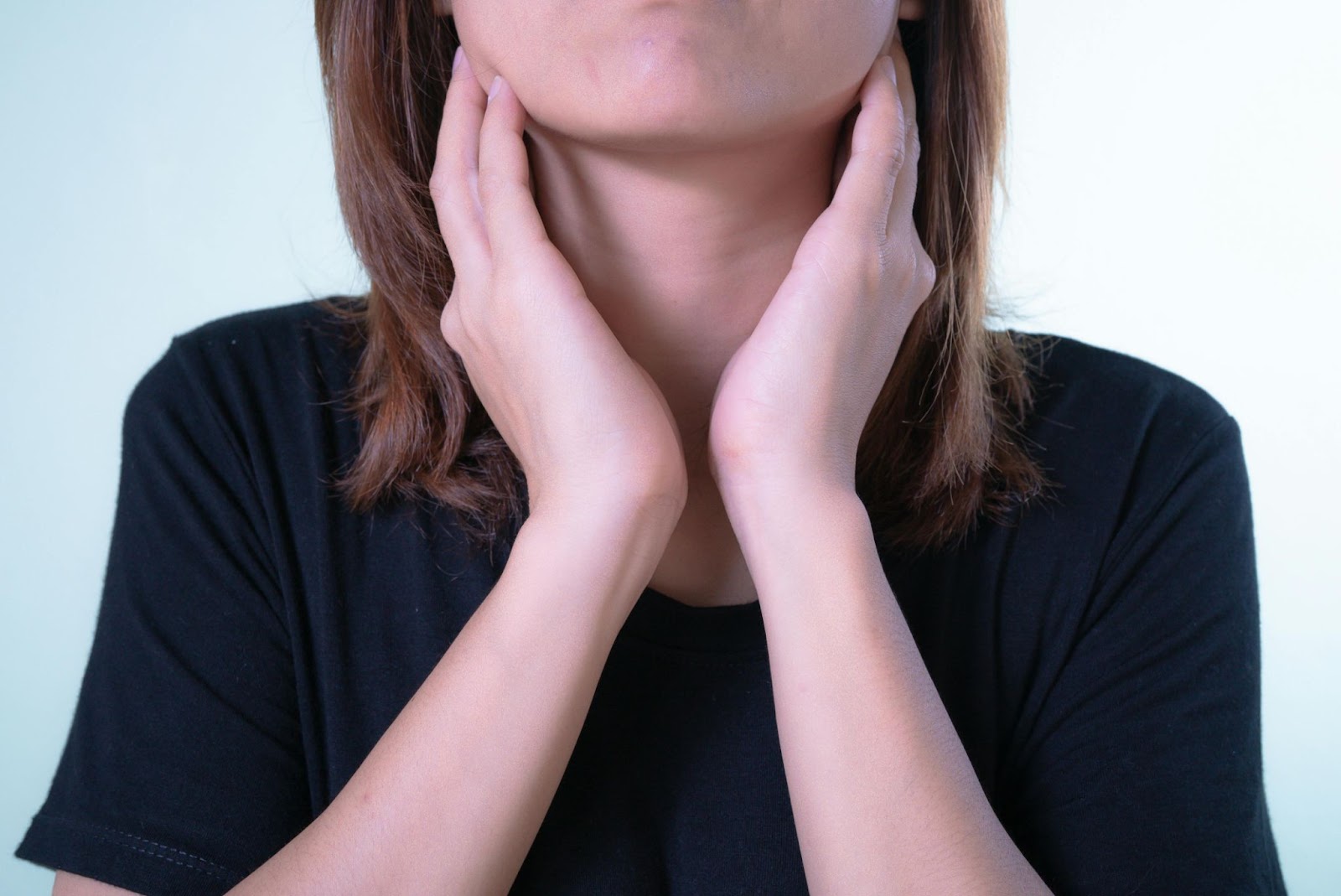 Woman with Swollen Lymph Nodes