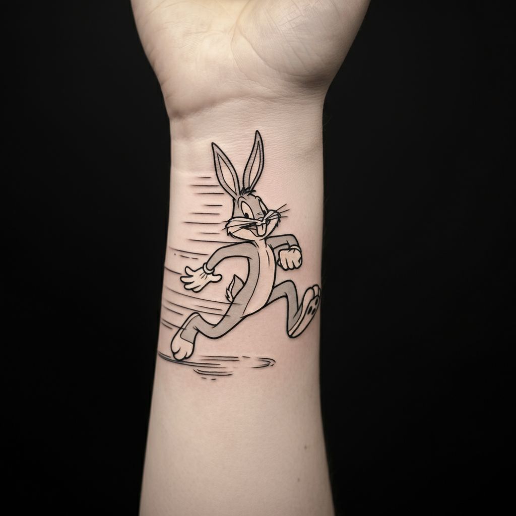 Bugs Bunny Tattoo on wrist 
