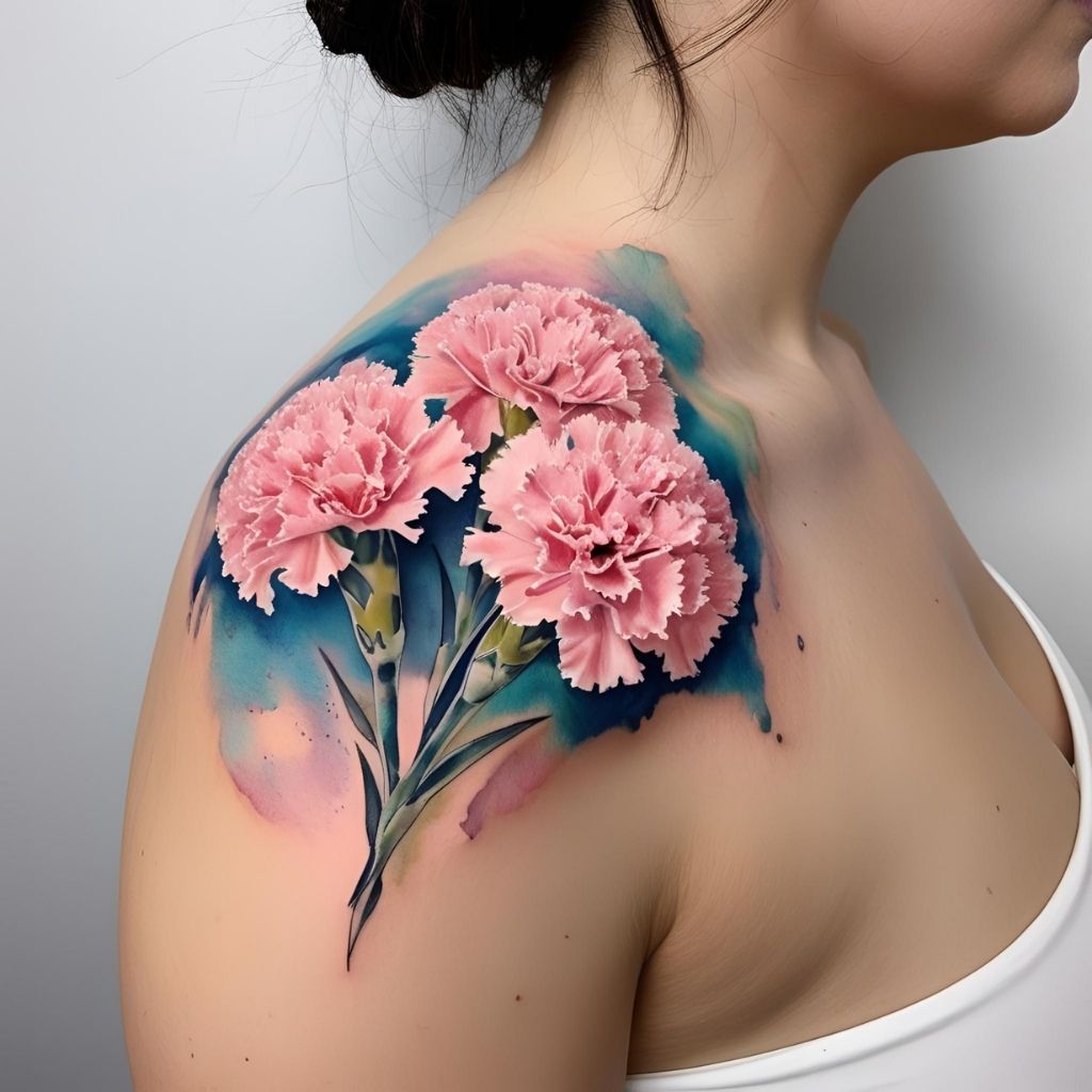 Ancient Greece and Mythology Carnation tattoo