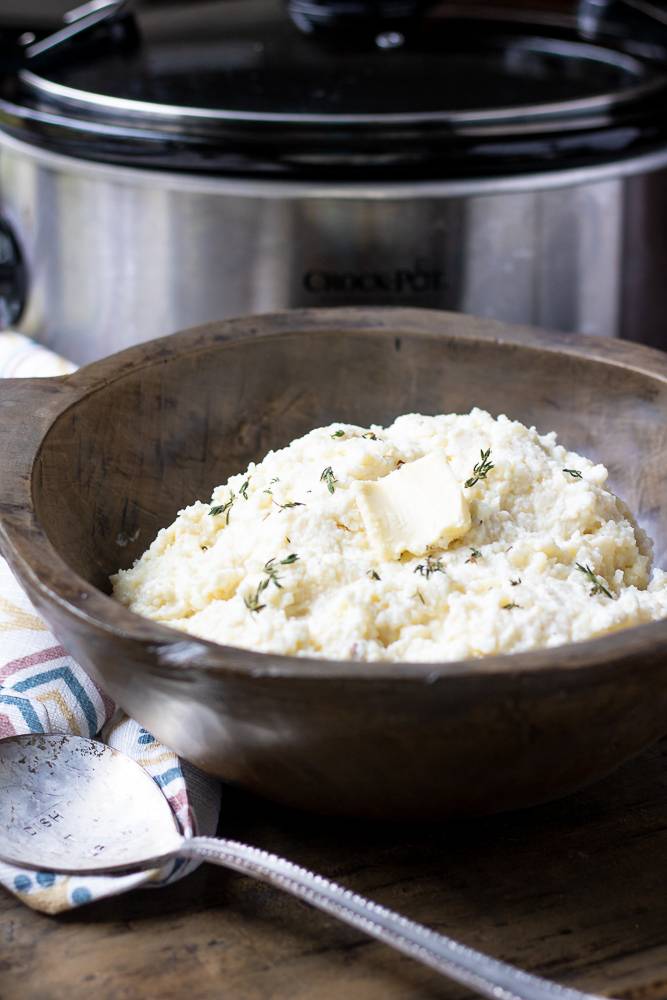 Mashed potatoes in slow cooker for Easter Dinner 