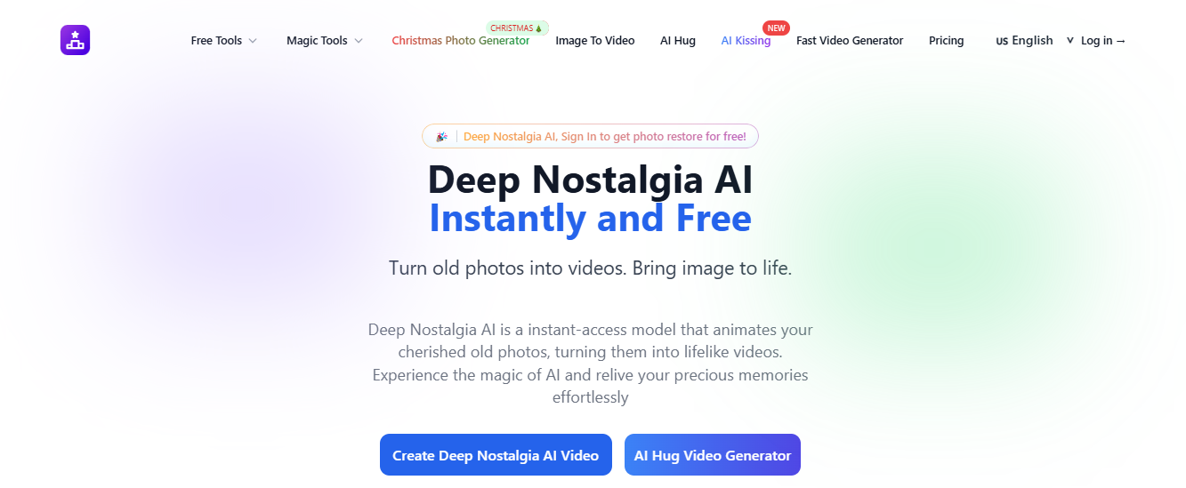 Deep Nostalgia AI AI Image Generator