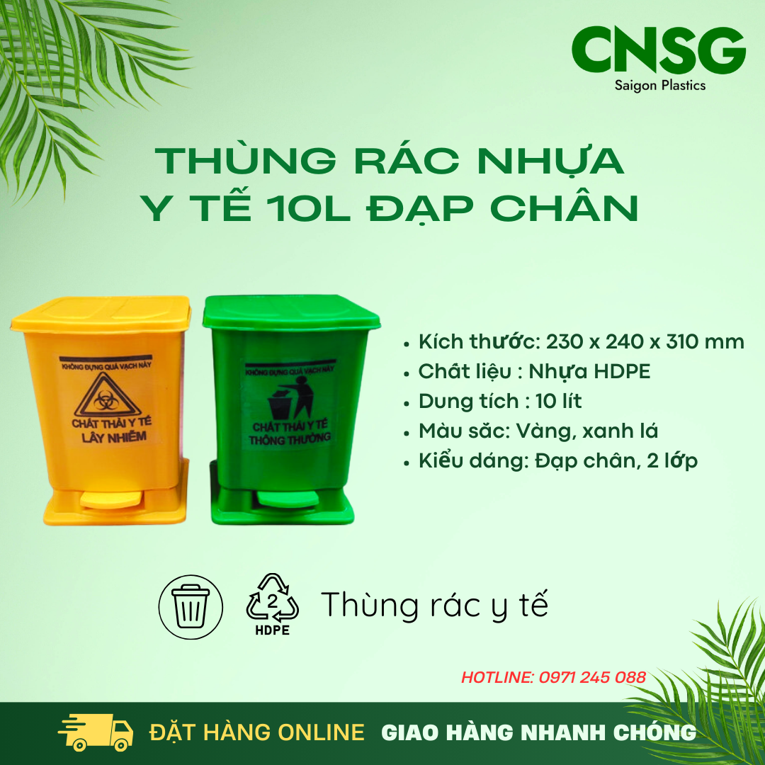 TOP 5 loại thùng rác y tế tốt nhất hiện nay: Bảo vệ sức khỏe tối ưu