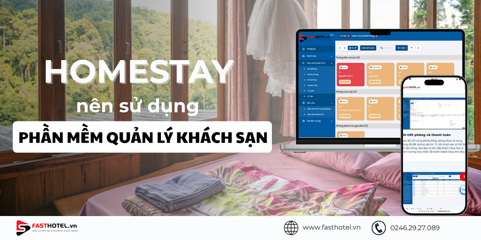 Phần mềm quản lý khách sạn phù hợp với homestay